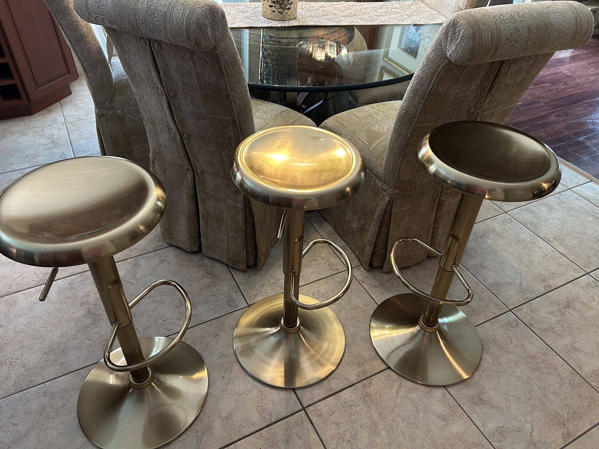 Gold Metal Bar Stools