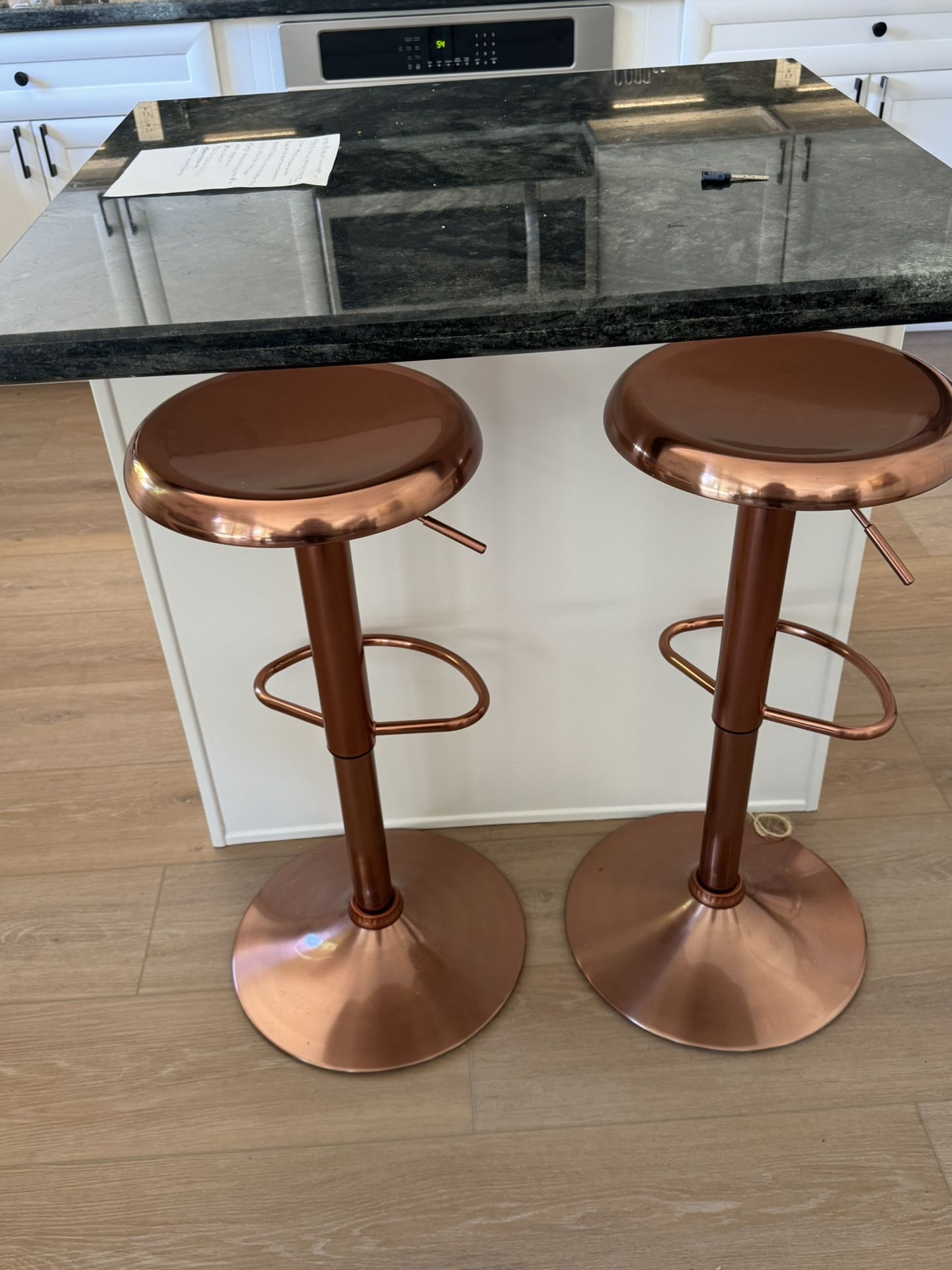 Rose Gold Swivel Stools