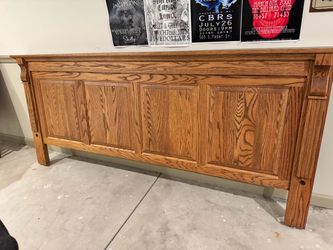 Oak headboard. Amish made.