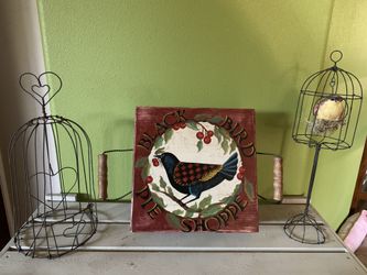 Decorative hand painted wood pie box