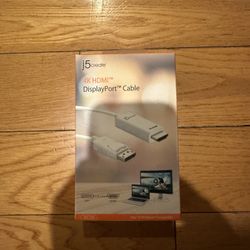 4K HDMI to Display Port Cable 
