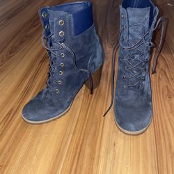 Timberland Navy Suede Boots Sz 7.5