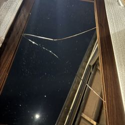 Teamson Home Ellery Walnut Medicine Cabinet Mirror 6.7”x20”x24”