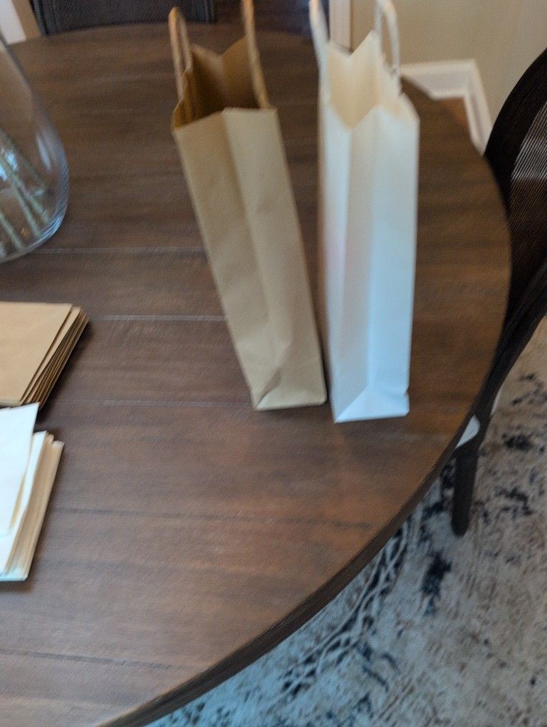  Durable paper wine bottle bags with twisted handle