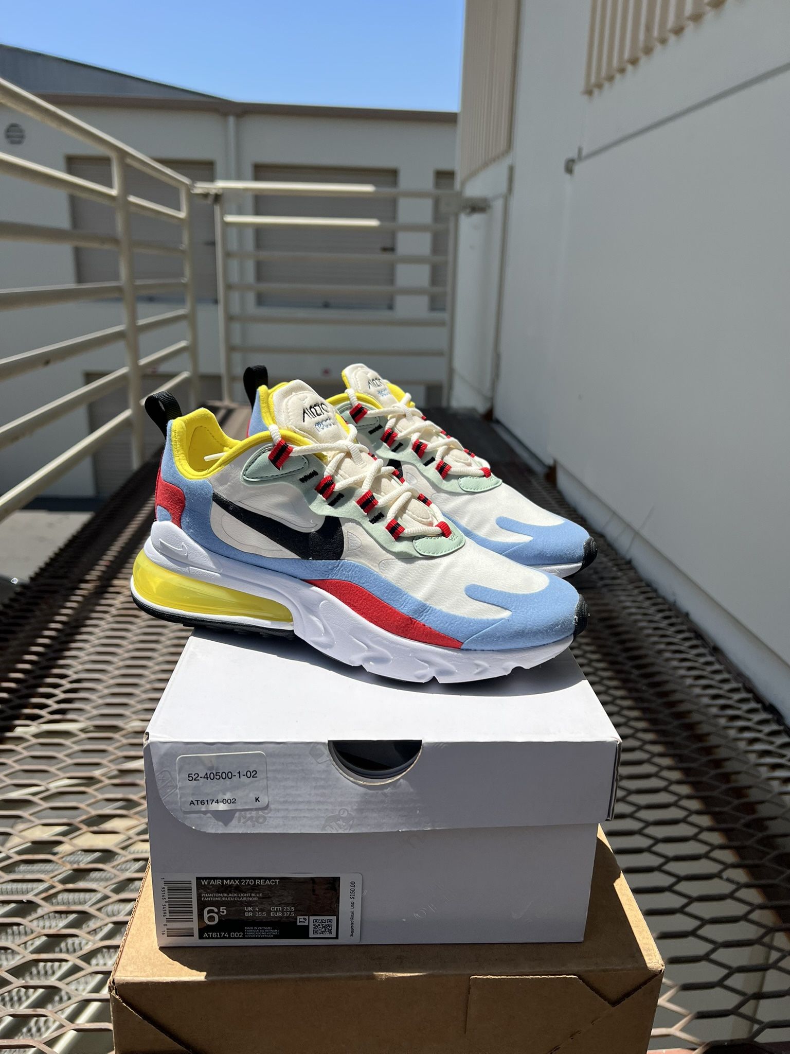 Nike Air Max 270 React Bauhaus Sneakers Men’s Size 6 Nike Air Max 270 React Review & On Feet - YouTube main image 2