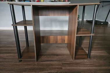Brown compact desk