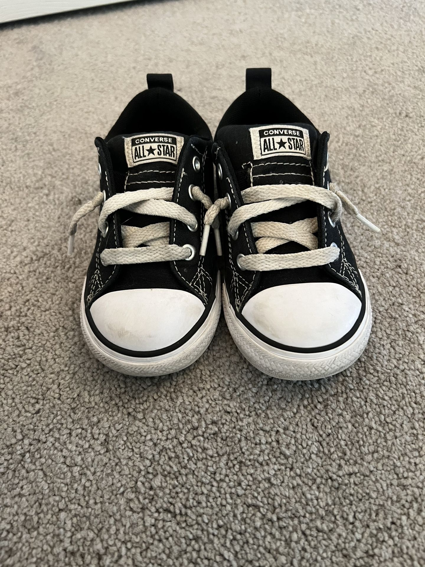 CONVERSE Low Top Toddler Boy Size 9 Black And White