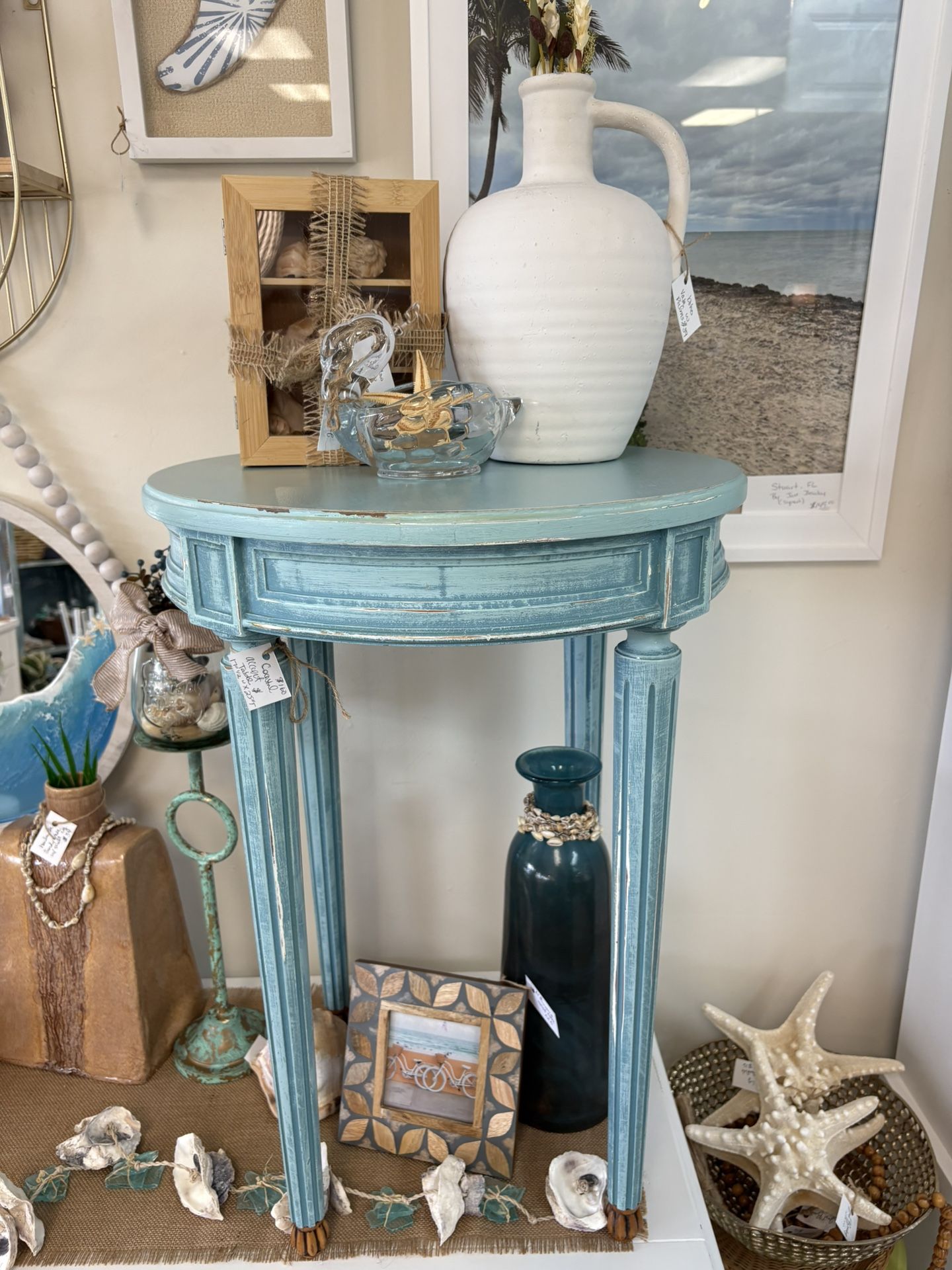 coastal Accent Table available at Do Over Decor in Jensen Beach