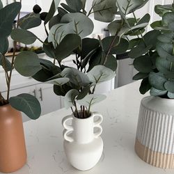3 Faux Plant Arrangements Fake Plants Decor in Vases