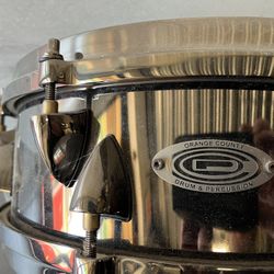 Snare Drum Black Nickel Chrome OCDP 4x13 Steel Shell, Kickin!  Cymbal