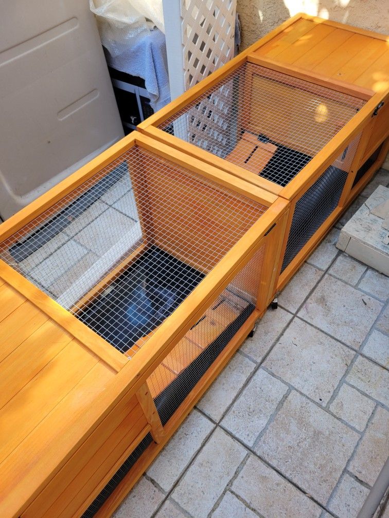 Two Wooden Animals Cages