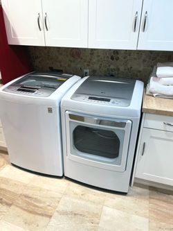 Washer and gas dryer.