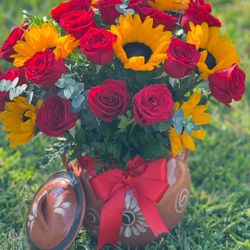 Ollitas De Barro Con Flores
