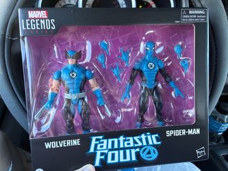 Hasbro Marvel Legends Wolverine Spider-Man Fantastic Four Suit 6-inch 2-Pack Blue