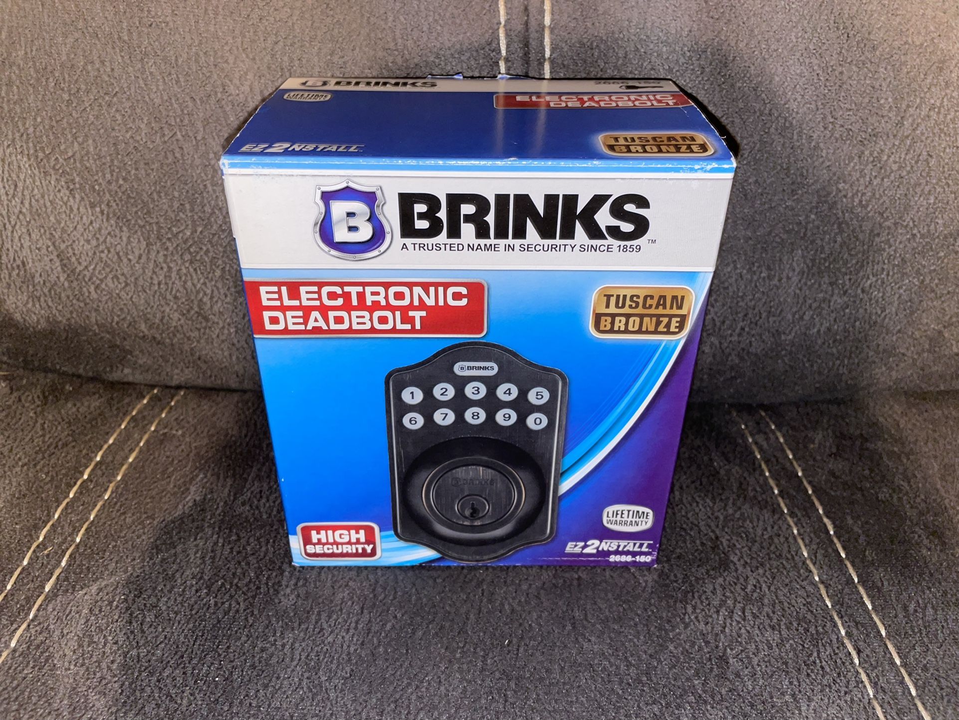 Brinks Electronic Deadbolt Door Lock in Tuscan Bronze Finish