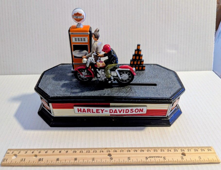 Franklin Mint Harley Davidson Sportster Cast Iron 2002 Mechanical Bank 2392/9500