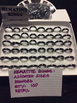 HEMATITE rings