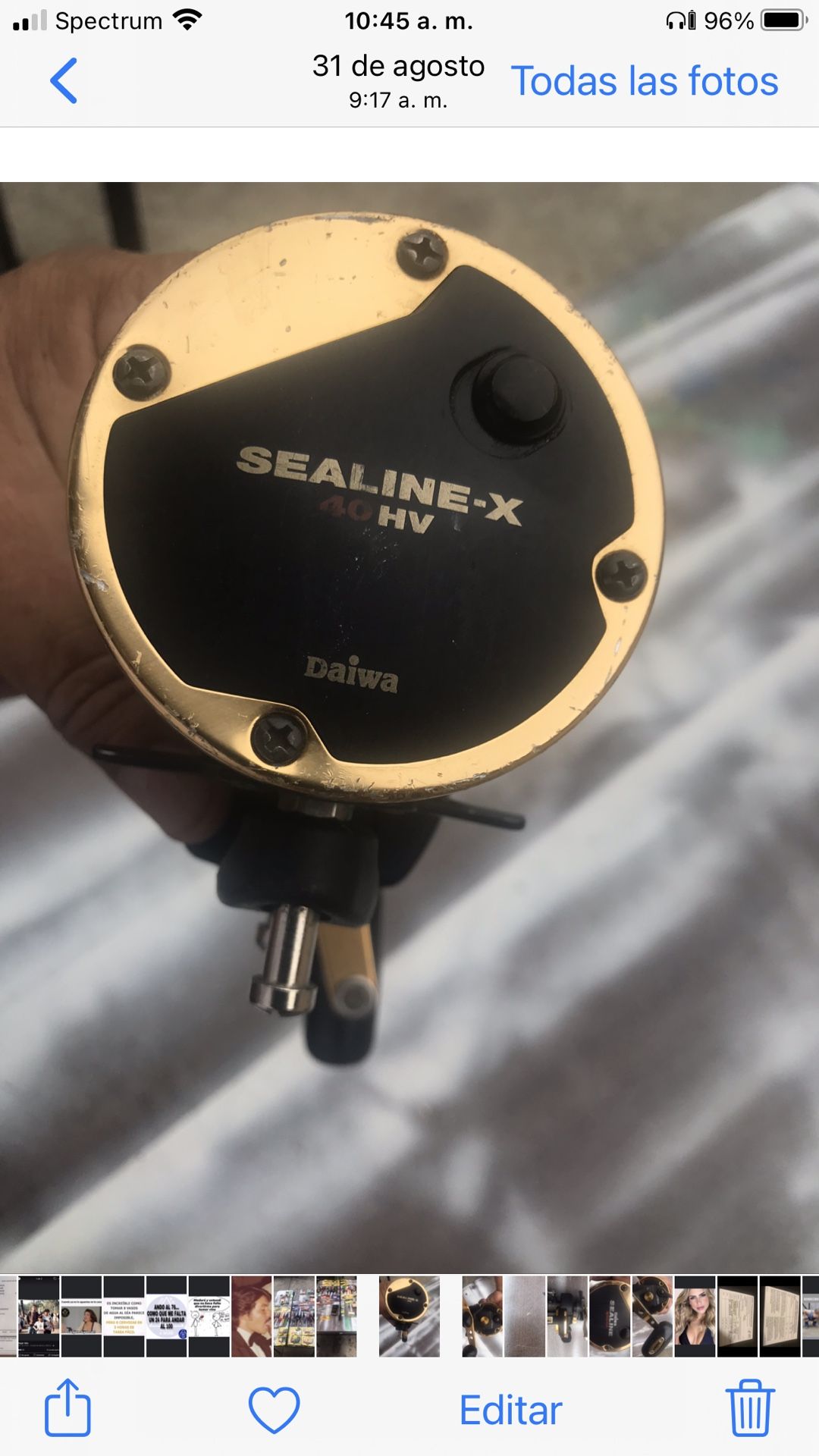 Reel Daiwa Sealine X Speed Shaft 40 HV en Buen Estado $ 100.00 OBO