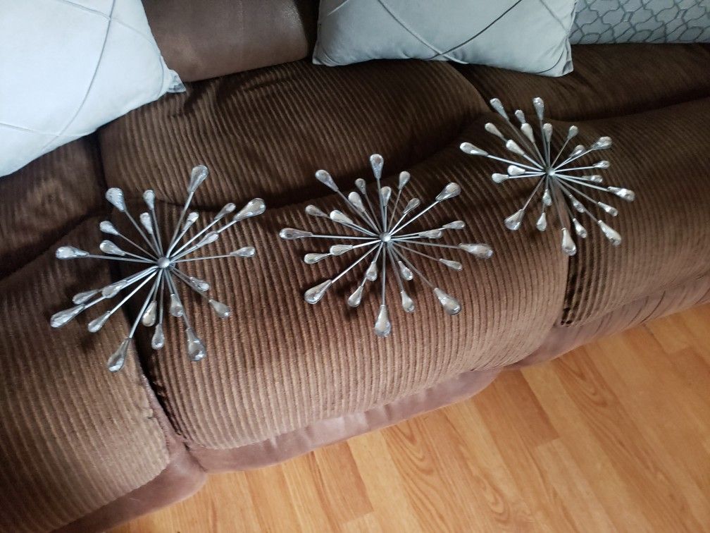Set Of 3 Bling Wall Decor