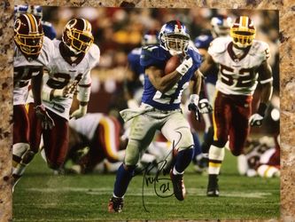 Tiki Barber 8x10 Autographed NFL New York Giants Photo