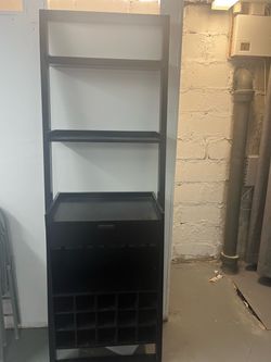 Wine Rack solid wood with 12 bottle slots and 3 shelves