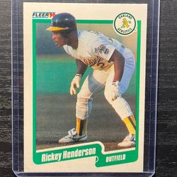 1990 Fleer Rickey Henderson Baseball Card #10
