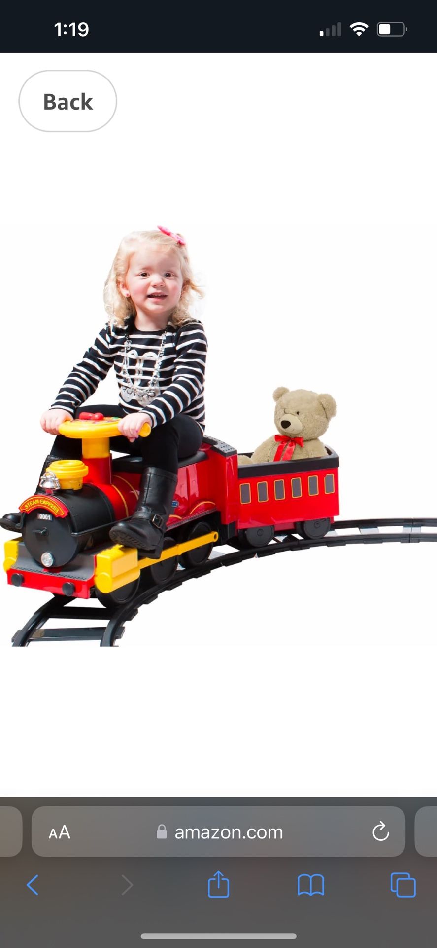 Electric Steam Train For Toddlers