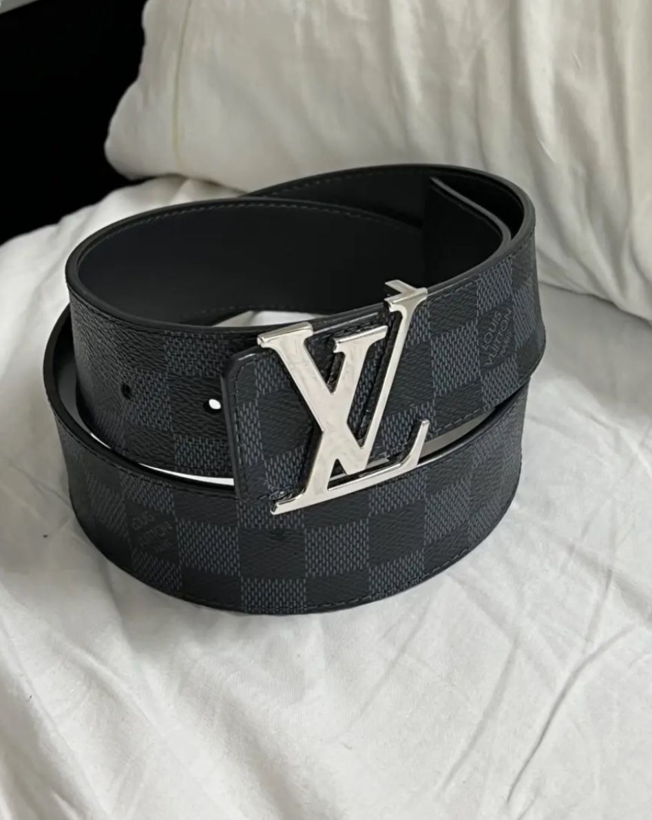 Louis Vuitton Initiales cloth belt 85cm Good condition