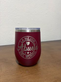 La Mejor Abuela Engraved Wine Tumbler