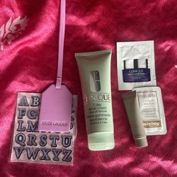 NEW! Clinique 7 Day Scrub Cream Rinse 3.4oz /100ml + Estée Lauder Luggage Tag +