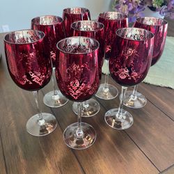 Shivansh Handmade Crystal Wine Glass Set (Set of 8)