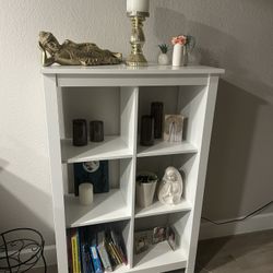 Tall White Cube Organizer / Book Shelf 