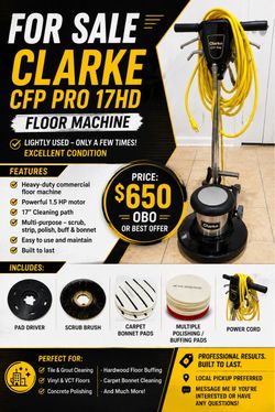 CLARKE CFP PRO 17HD - FLOOR MACHINE