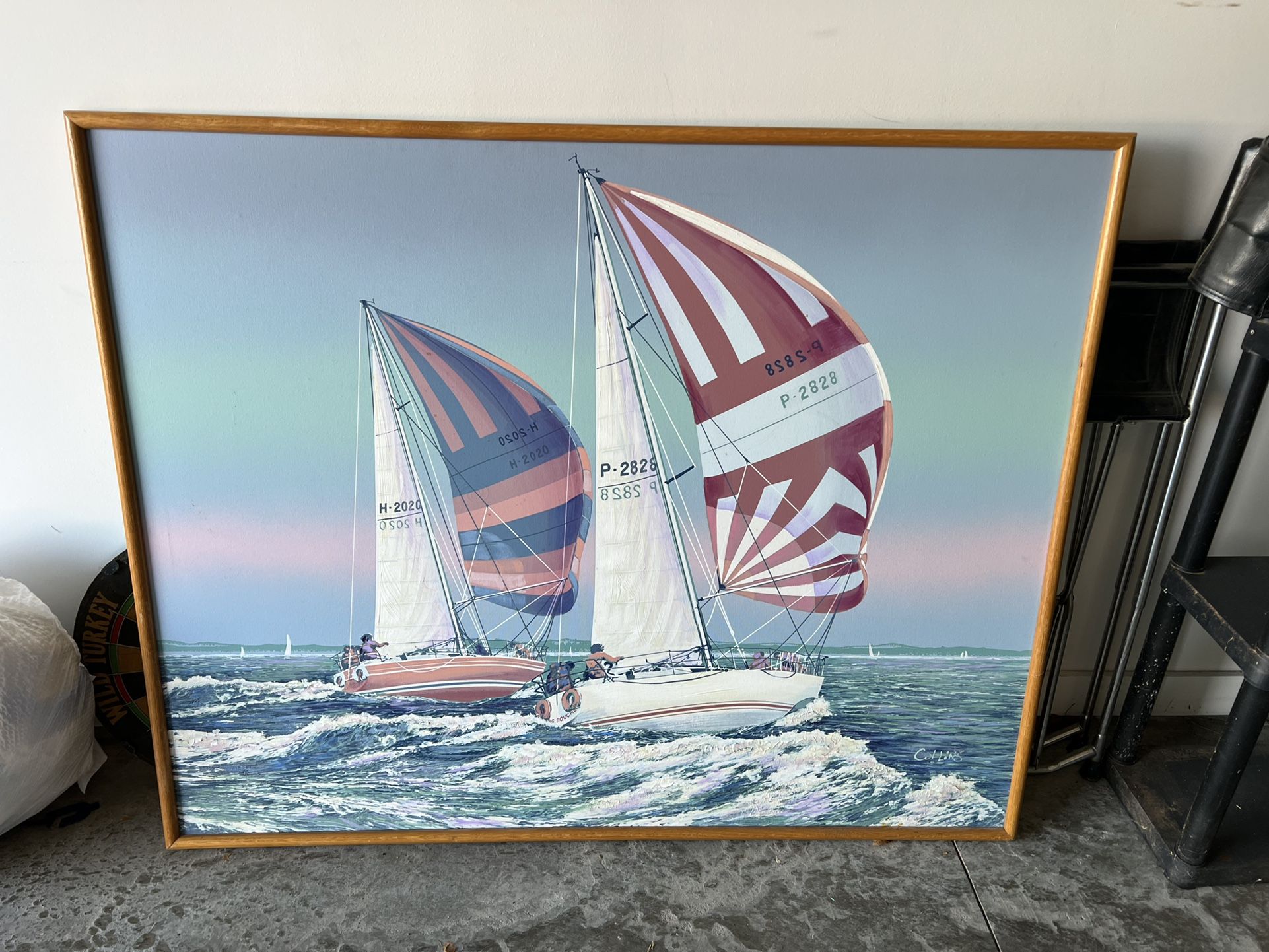 Large Original Painting By Collins