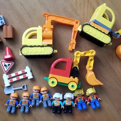 Duplo Lego Construction Trucks Workers $30