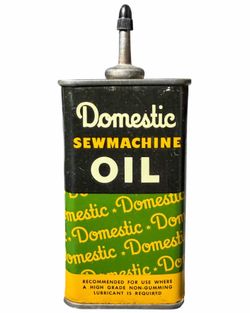 Vintage Domestic Sewing Machine Oil Can Lead Spout Clean