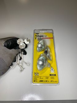 GE Halogen 50W MR16 Flood Bulbs 3-Pack