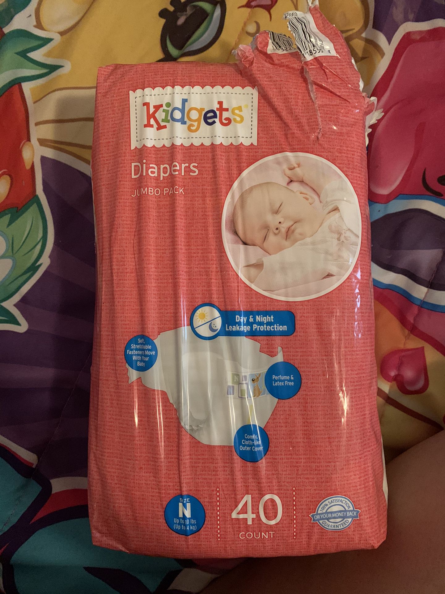 Open diaper bag size newborn