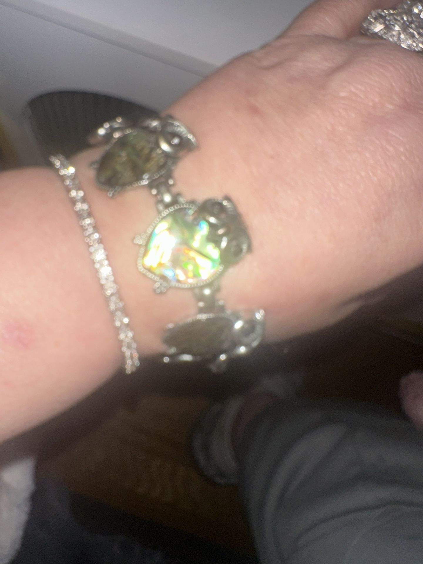 Owl Abalone Marcasite Bracelet