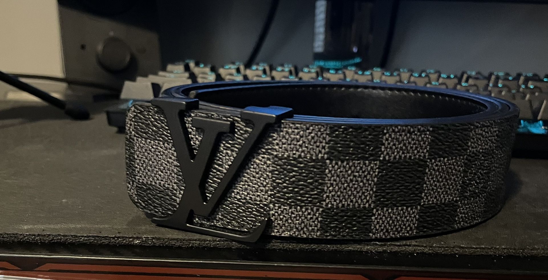 Louis Vuitton Belt Damien Graphite Black