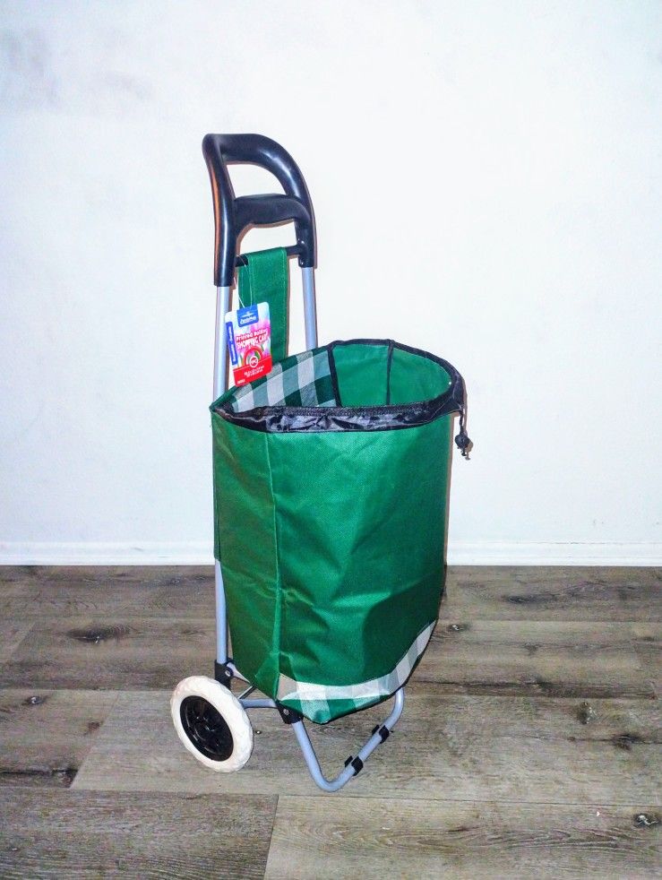 NEW Green Foldable Grocery Shopping Cart