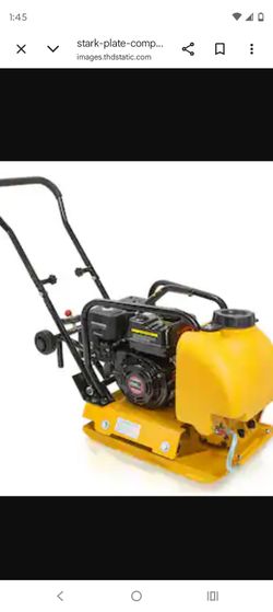 Plate Compactor vibratory w,/ tank water 6.5hp