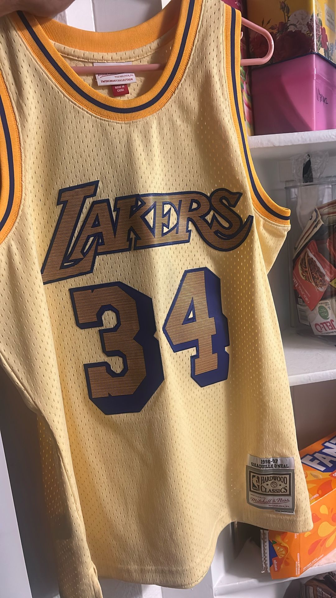 LAKERS JERSEY MITCHELL AND NESS