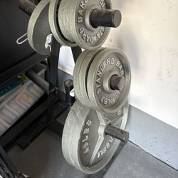 Weights, Weight Rack, And Bar