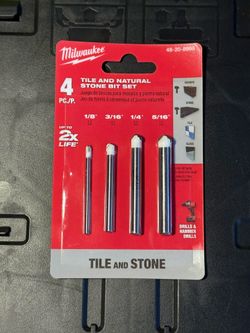 Milwaukee Carbide Natural Stone Drill Bit Set (4-Pack)