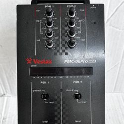 Vestax PMC-06 Pro VCA Black 2ch DJ Mixer Audio Mixing Controller
