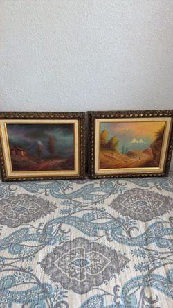 Pair of Framed Landscape Oil Paintings