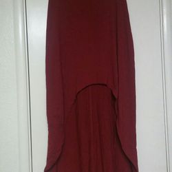 Hi-low Skirt Size S Burgundy