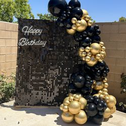 Balloons $ Black Shimmer Wall