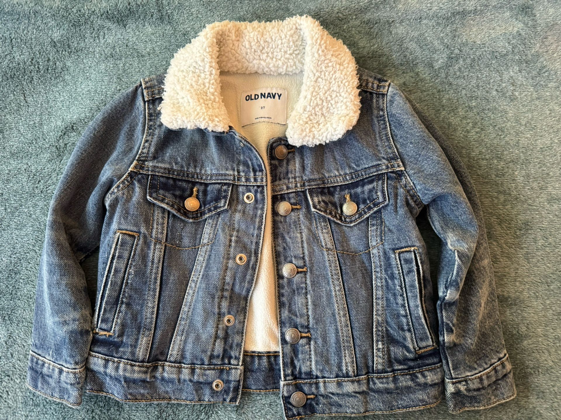 Old Navy Sherpa Denim Jacket 3T
